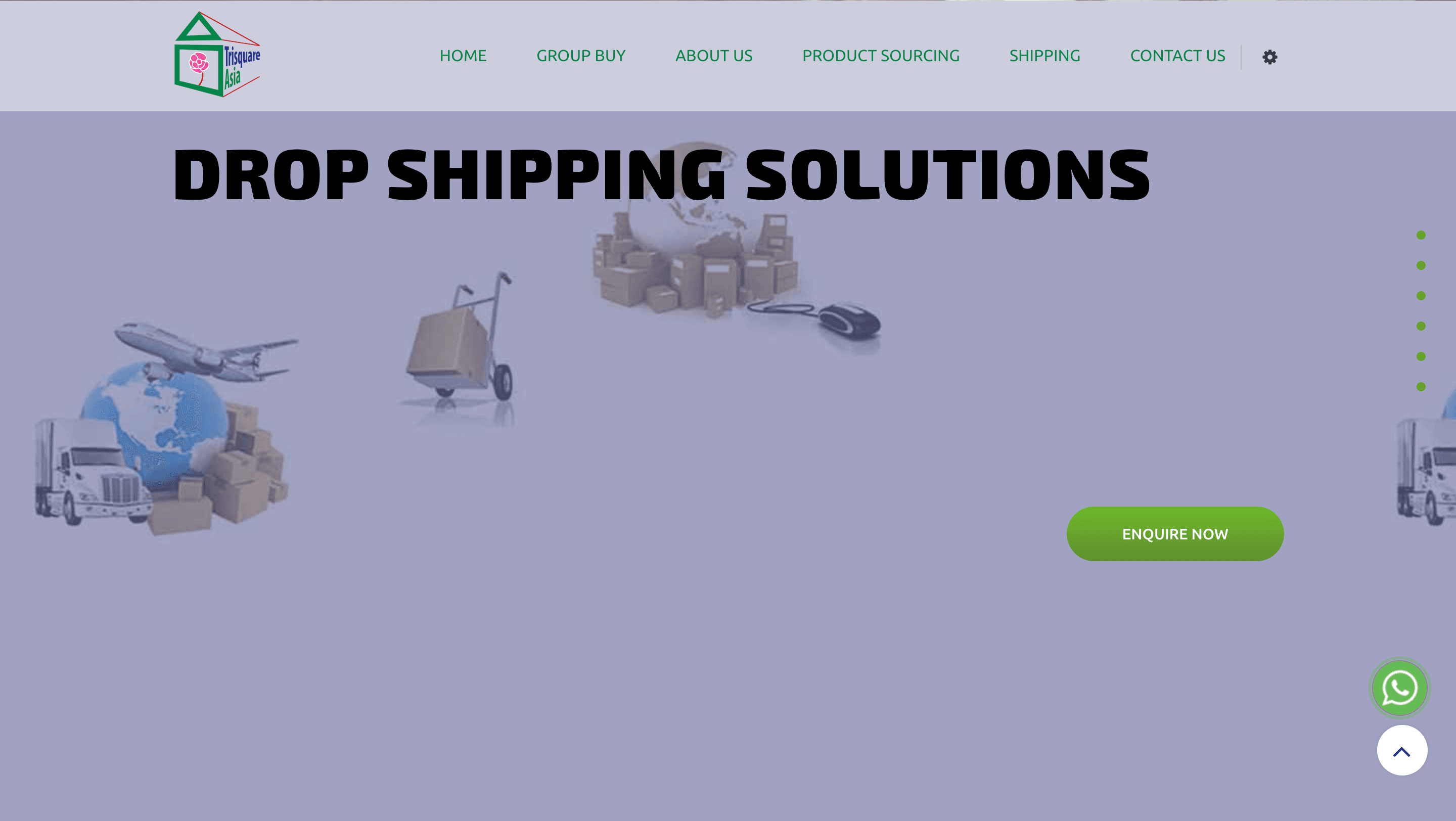 Trisquare Asia group-buying commerce website section