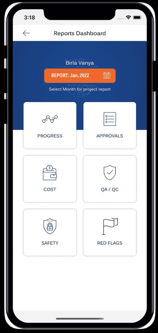 Turner International mobile construction project interface